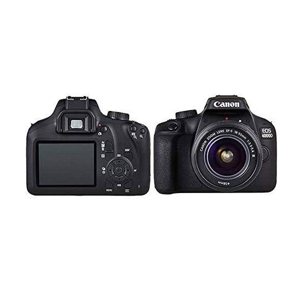 Canon EOS 4000D / Rebel T100 DSLR Camera with 18-55mm Lens Extra Battery Mountain Bundle