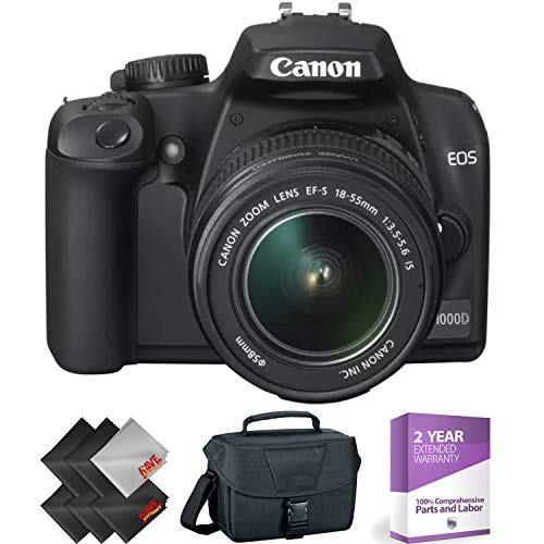 Canon EOS Rebel XS SLR Digital Camera (Black) with 18-55mm is Lens Kit + 1 Year Warranty