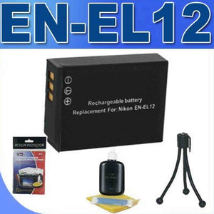 ENEL12 Replacement Battery BigVALUEInc Saver Accessory Bundle for Nikon Coolpix Digital Cameras