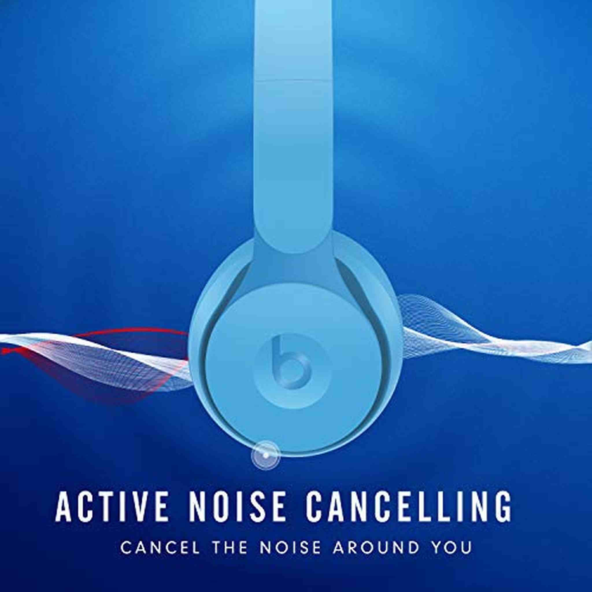 Beats Solo Pro Wireless Noise Cancelling Bluetooth On-Ear Headphones -Light Blue