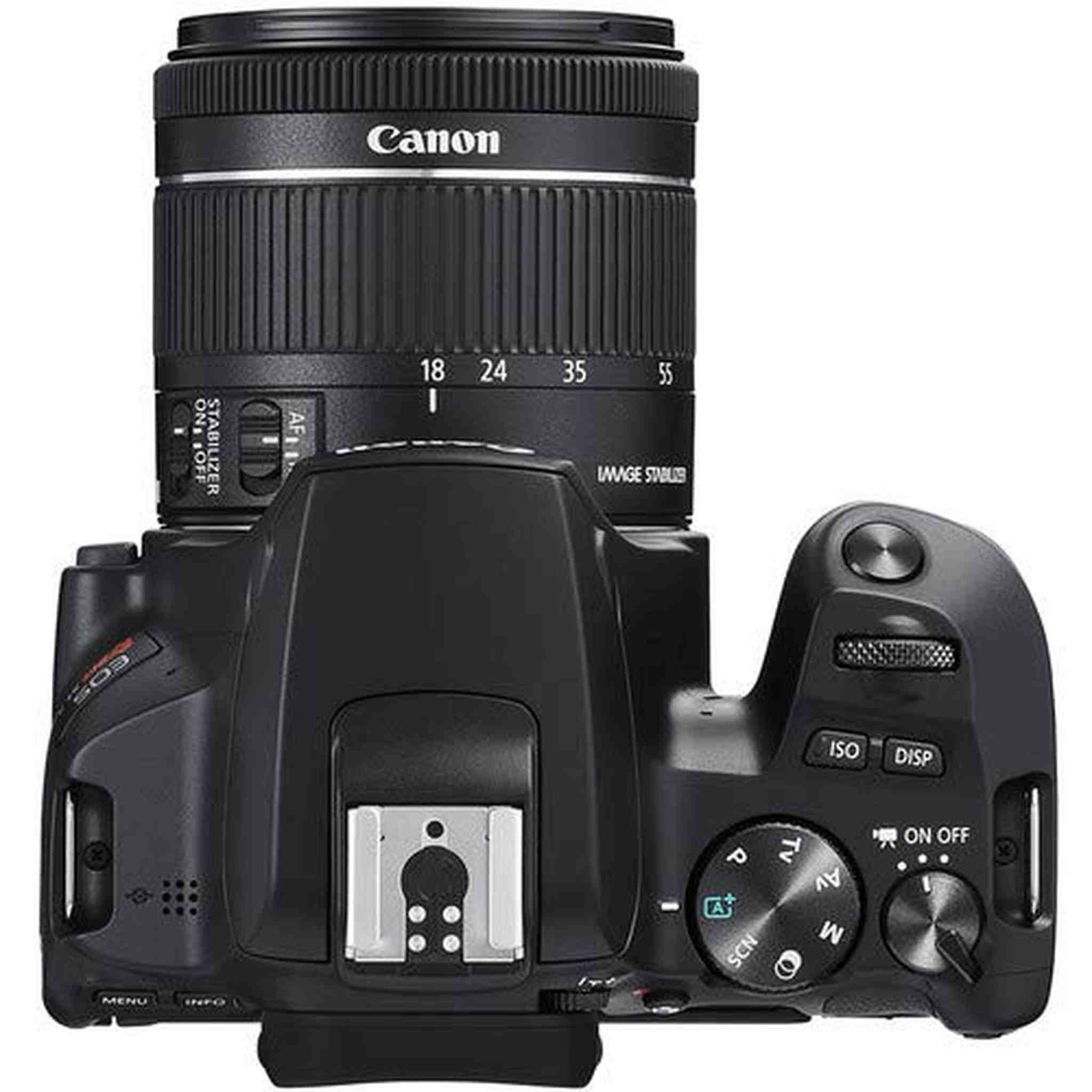 Canon EOS Rebel SL3 DSLR Camera with 18-55mm Lens Black Bundle with 2x32GB Memory Card + Battery for CanonLPE17 + LCD
