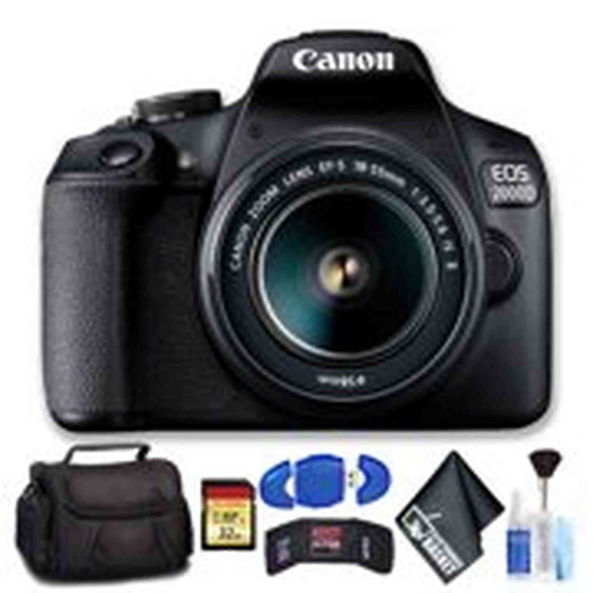 Canon EOS 2000D with EF-S 18-55mm IS II Lens Intl Model Deluxe Bundle Canon