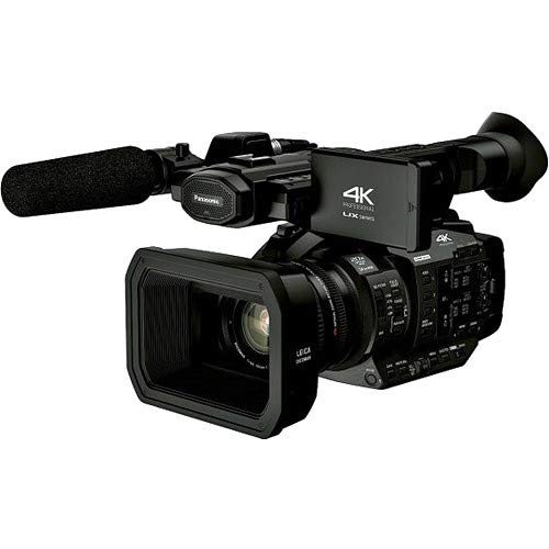 Panasonic AG-UX180 4K Premium Professional Camcorder with 128GB Memory Card, Filter Kit, Professional Microphone, LED Video Light, Studio Headphones, and Standard Accessories