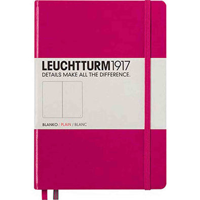 LEUCHTTURM1917 - Medium A5 Plain Hardcover Notebook Berry - 251 Numbered Pages