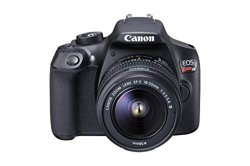 Canon EOS Rebel T6 Digital SLR Camera Kit with EF-S 18-55mm f/3.5-5.6 DC III Lens Black