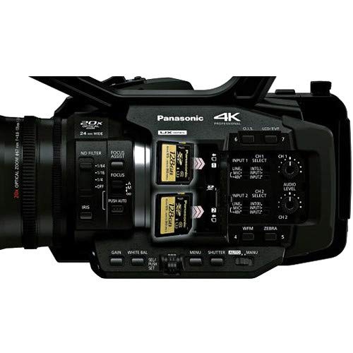 Panasonic AG-UX180 4K Premium Professional Camcorder International Model + Cleaning Kit w/ 2 YR Warranty