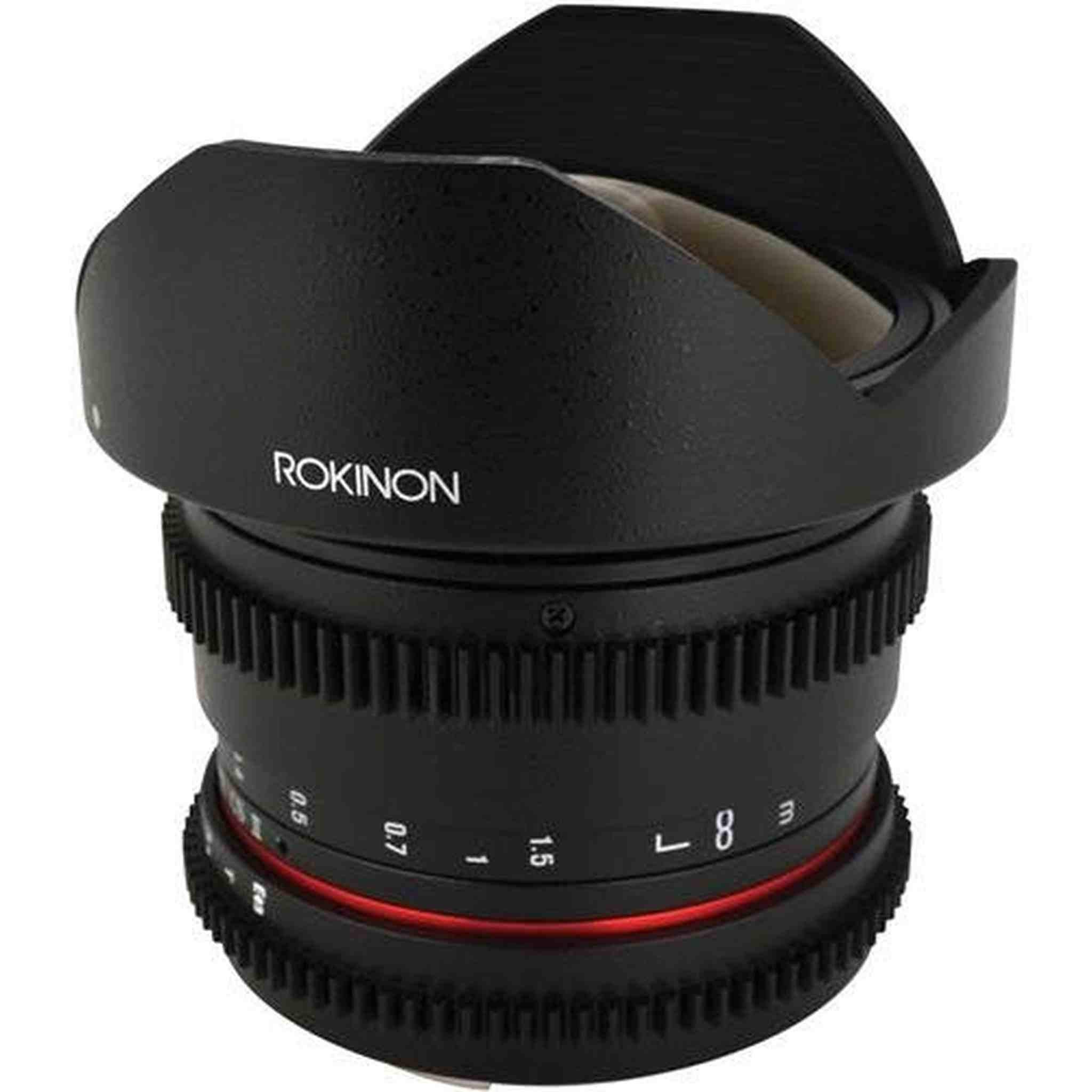 Rokinon 8mm T/3.8 Fisheye Cine Lens with Removable Hood for Sony E