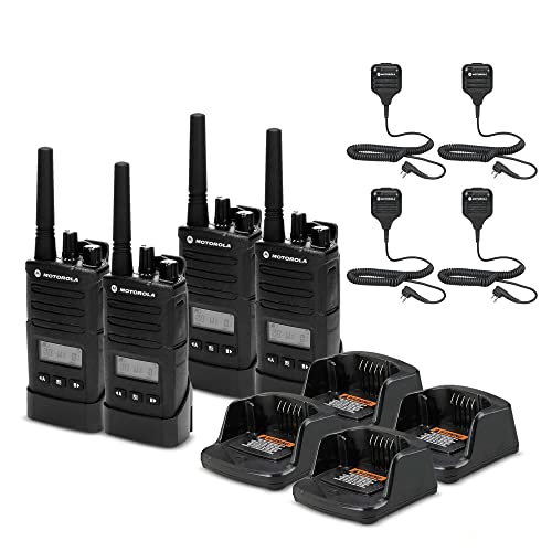 4 x Motorola RMU2080d On-Site 2-Way Radio with Display - 4 Pack With Mic Bundle