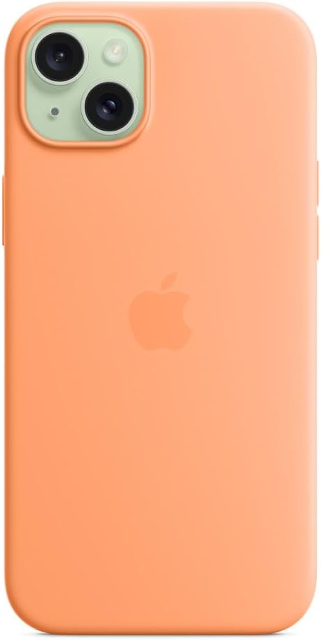 Apple iPhone 15 Plus Silicone Case with MagSafe - Orange Sorbet