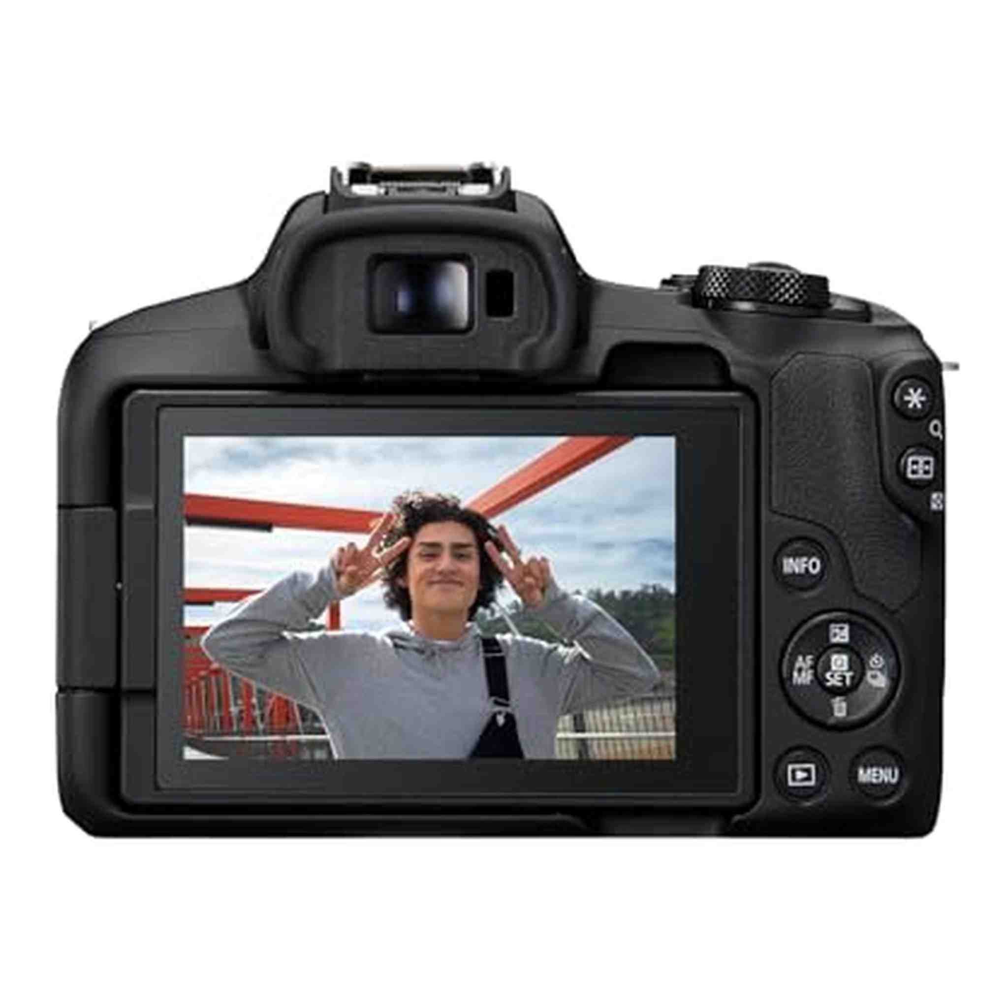 Canon EOS R50 Vlogging Creator Kit, Hybrid Mirrorless Camera with RF-S10-18mm F4.5-6.3 IS STM Lens and Tripod Grip, Wide-angle Lens, 24.2 MP CMOS APS-C Sensor, Vlogging Camera, Black