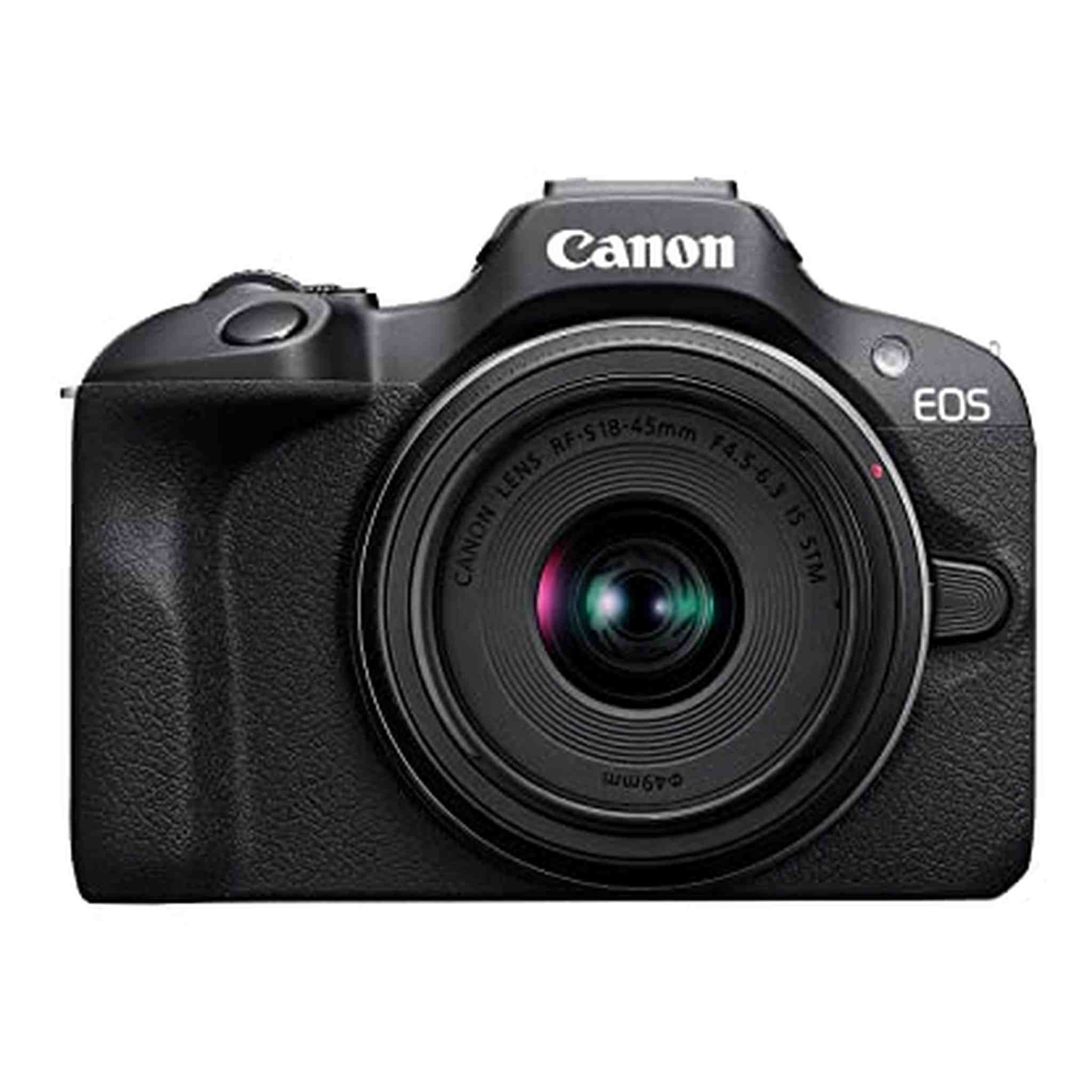 Canon EOS R100 RF-S18-45mm F4.5-6.3 is STM & RF-S55-210mm F5-7.1 is STM Lens Kit, Mirrorless Camera, RF Mount, 24.1 MP, Continuous Shooting, Full HD Video, 4K, Lightweight, Wi-Fi, Content Creation - Reconditioned Canon