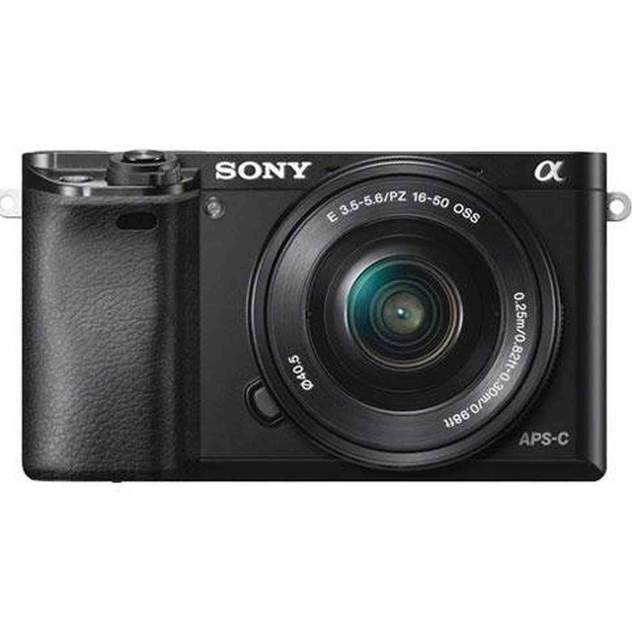 Sony Alpha a6000 Mirrorless Interchangeable-lens Camera w/ 16-50mm lens - Black - Reconditioned Sony