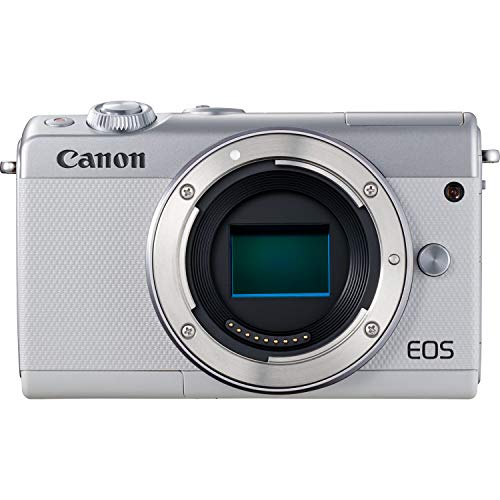 Canon EOS M100 Mirrorless Digital Camera International Model White Body, White Kit Box