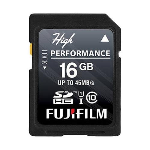 Fujifilm High Performance - Flash Memory Card - 16 GB - SDHC UHS-I, Black (600013602)