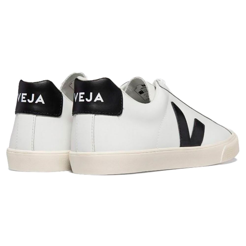 Veja Women's Esplar Logo Sneakers, Extra White/Black, 10 Medium US