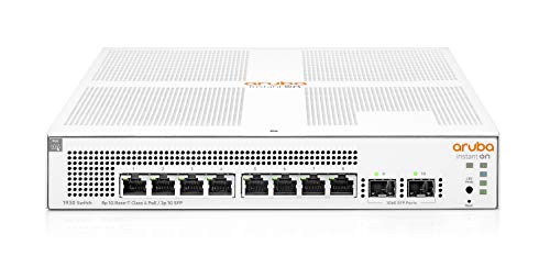 HPE Networking Instant On Switch Series 1930 8-Port Gb Smart-Managed Layer 2+ Ethernet Switch with PoE | 8X 1G | 2X SFP | 8X CL4 PoE 124W | US Cord JL681A#ABA
