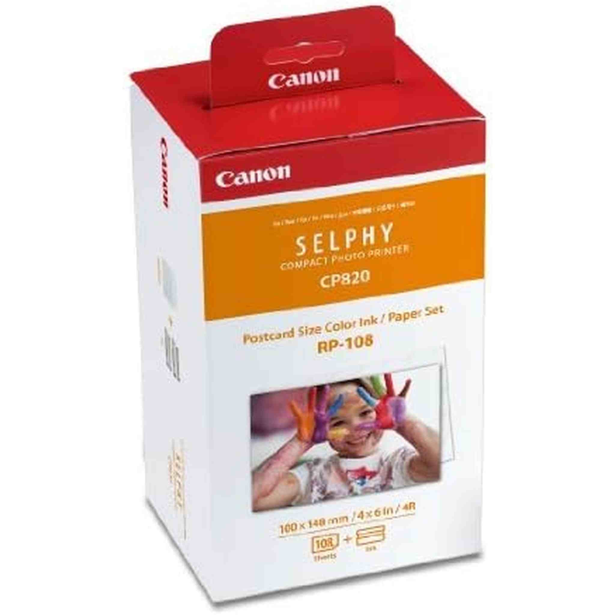5 X CANON RP-108 High-Capacity Color Ink/Paper Set, For Use With SELPHY Printer