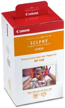 5 X CANON RP-108 High-Capacity Color Ink/Paper Set, For Use With SELPHY Printer