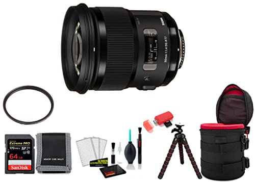 Sigma 50mm f/1.4 DG HSM Art Lens for Nikon F with Memory Card International Model