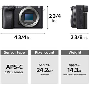 Sony Alpha a6400 Mirrorless Digital Camera with 16-50mm Lens Kit with Sony FE 24-105mm f/4 G OSS Lens Bundle