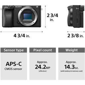 Sony Alpha a6400 Mirrorless Digital Camera with 16-50mm Lens Kit with Sony FE 85mm f/1.8 Lens and More - International M