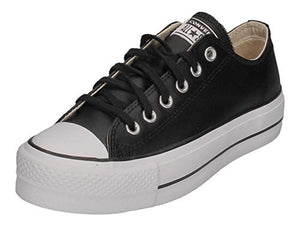 Converse Women's Chuck Taylor All Star Lift Clean Sneaker, Black/Black/White, 10