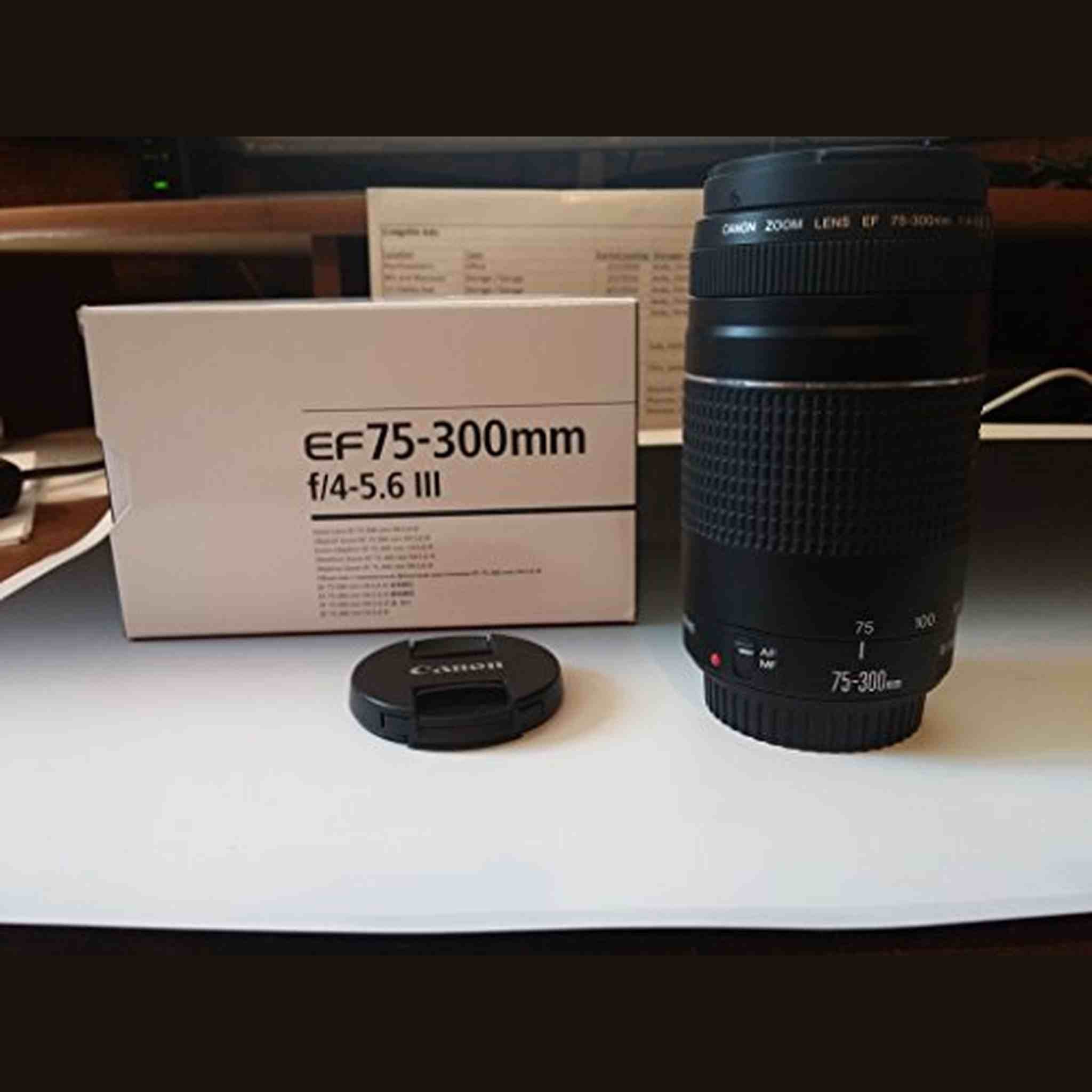 Canon EF 75-300 mm F/4.0-5.6 III Lens 6473A003 - Used Canon