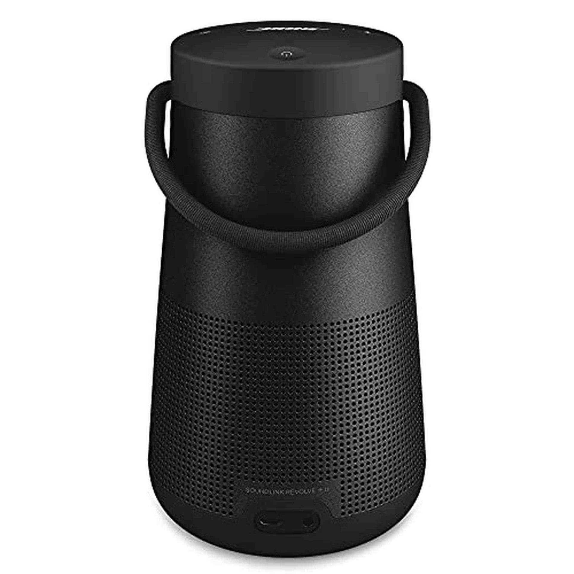 Bose SoundLink Revolve+ Series II Bluetooth Speaker, Portable Speaker with Microphone, Wireless Water Resistant Travel Speaker with 360 Degree Sound, Long Lasting Battery and Handle, Black