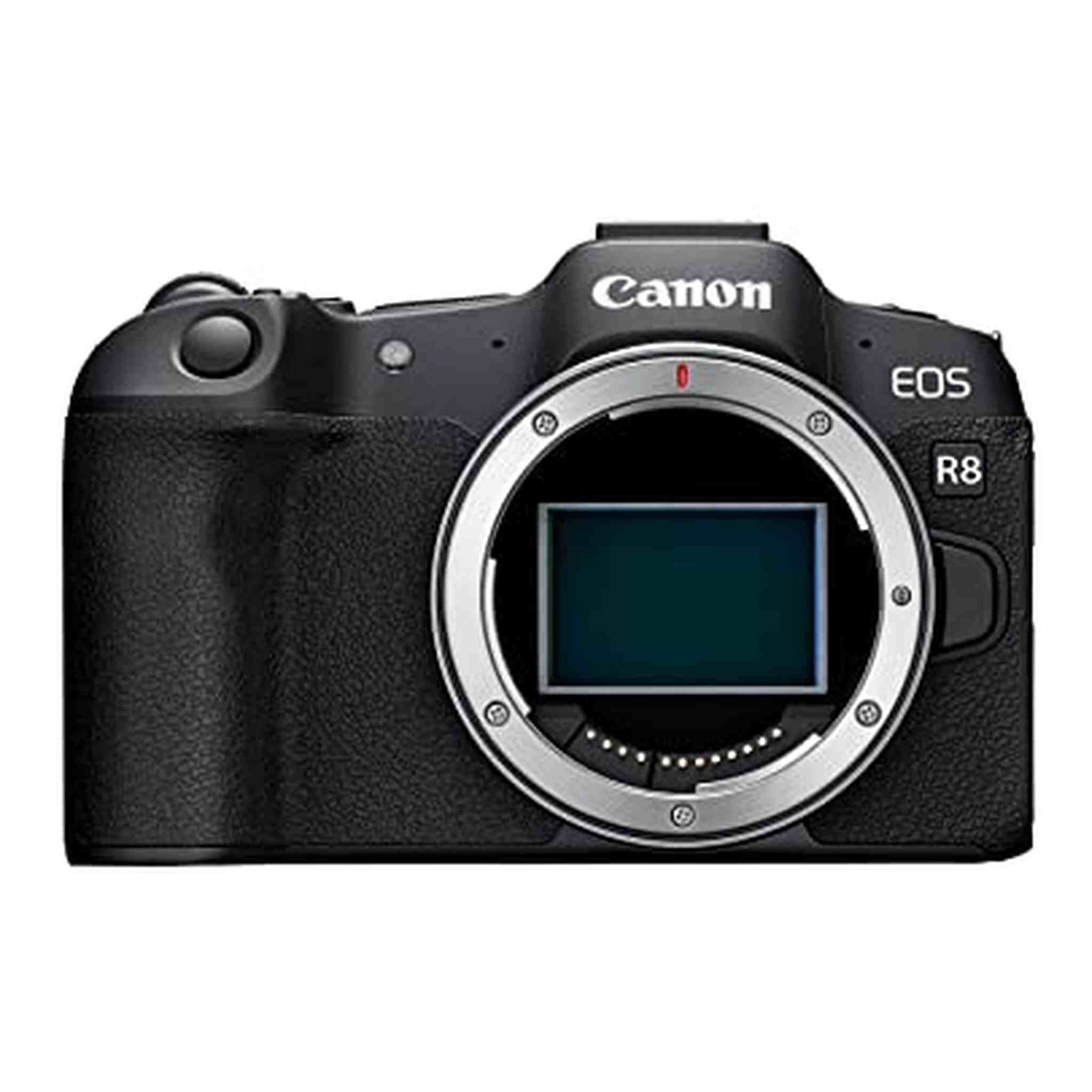 Canon EOS R8 Mirrorless Camera Body, Full‑Frame CMOS Sensor, 24.2 Megapixels, 4K 60p Video, Dual Pixel Autofocus II, Lightweight Camera for Content Creation, Photography and Vlogging, Black
