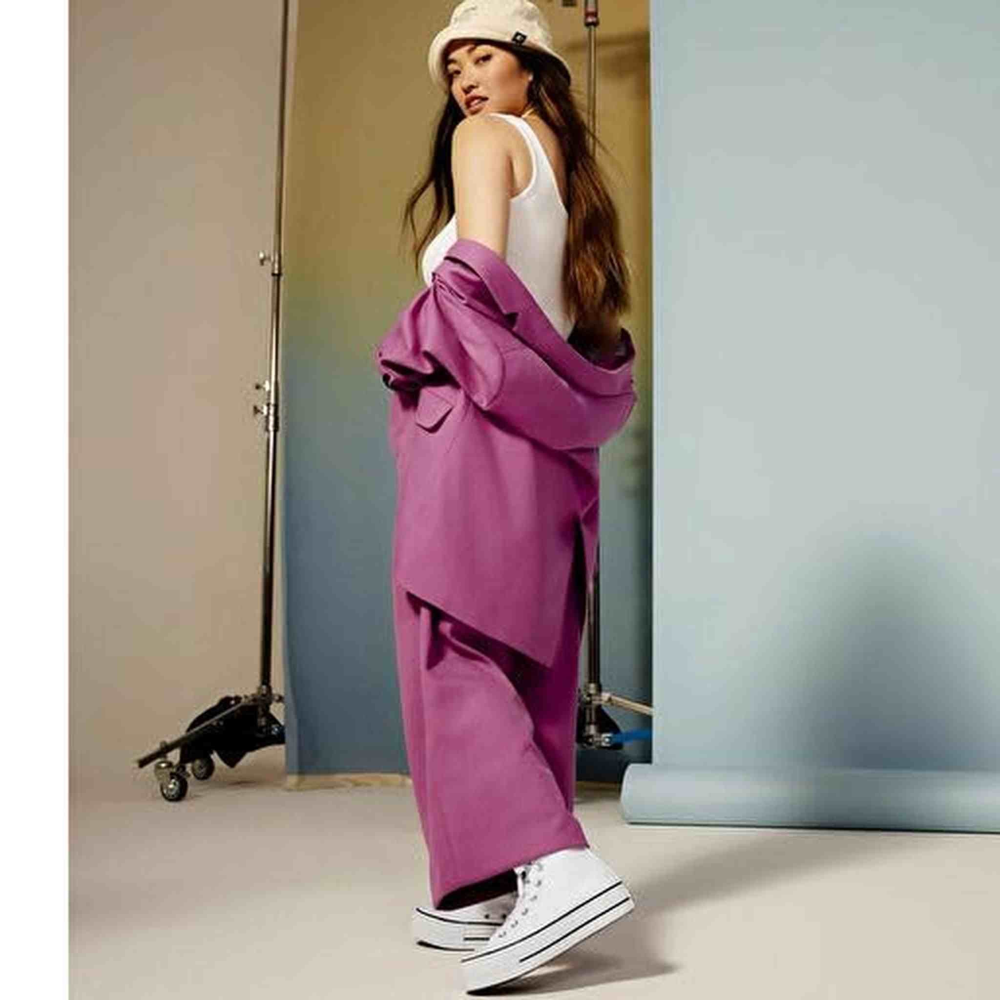 Converse Women's Chuck Taylor All Star Lift High Top Sneakers, White/Black/White, 7 Medium US