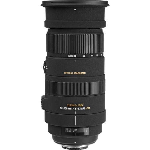 Sigma 50-500mm f/4.5-6.3 APO DG OS HSM SLD Ultra Telephoto Zoom Lens for Sony Digital DSLR Camera