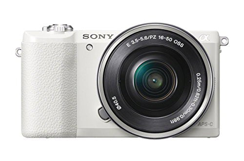 Sony a5100 16-50mm Mirrorless Digital Camera with 3-Inch Flip Up LCD White - International Version No Warranty