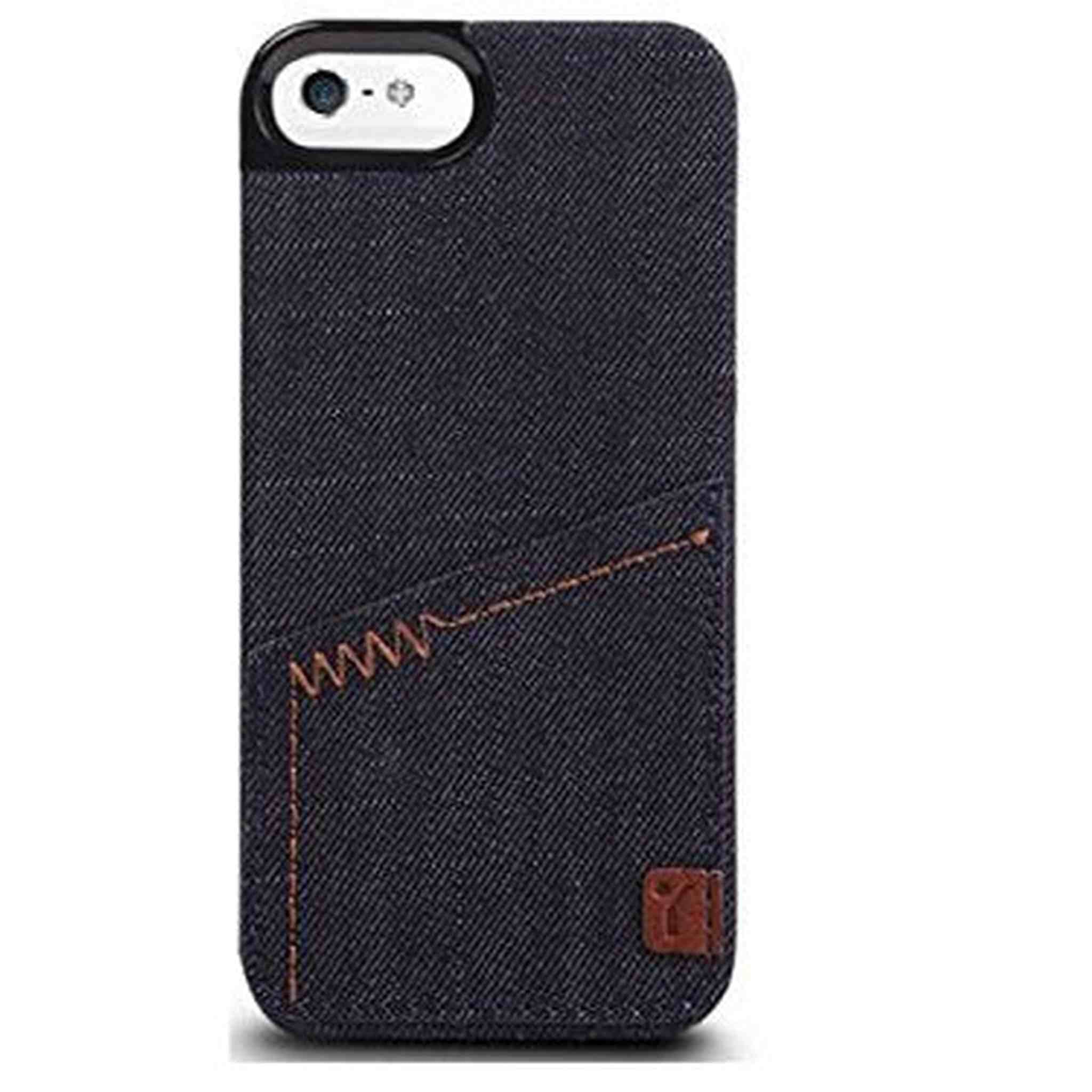 The Joy Factory Denim Premium Denim Hardshell Case with Pocket for iPhone5/5S, CSD110 Indigo