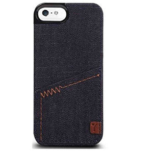 The Joy Factory Denim Premium Denim Hardshell Case with Pocket for iPhone5/5S, CSD110 Indigo