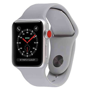 Apple Watch Series 3 - GPS+Cellular - Silver Aluminum Case with Fog Sport Band - 42mm Renewed - Reconditioned