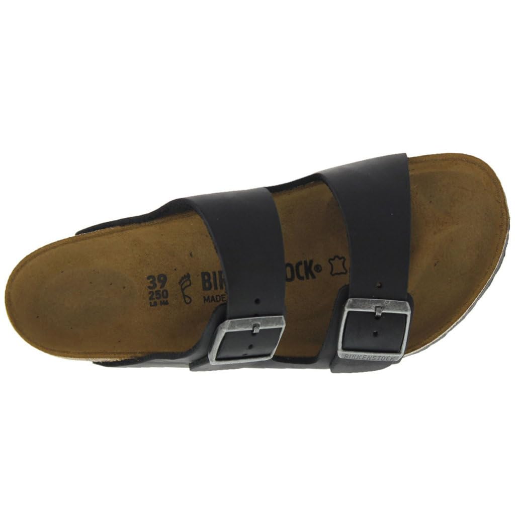 Birkenstock Unisex Arizona Sandal,BlackOiled Leather,38 M EU