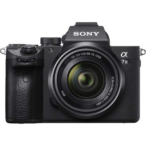 Sony Alpha a7 III Mirrorless Camera with 28-70mm Lens ILCE7M3K/B With Soft Bag, Additional Battery, Rode Mic, LED Light, 64GB Memory Card, Sling Soft Bag, Card Reader , Plus Essential Accessories