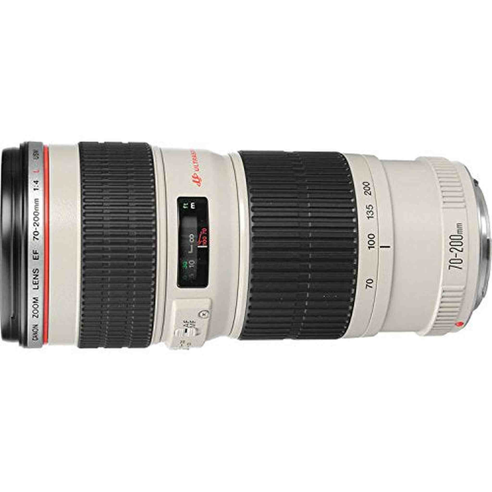 Canon EF 70-200mm f/4L USM Lens Bundle w/ 64GB Memory Card + Accessories 3 Piece Filter Kit International Model Canon