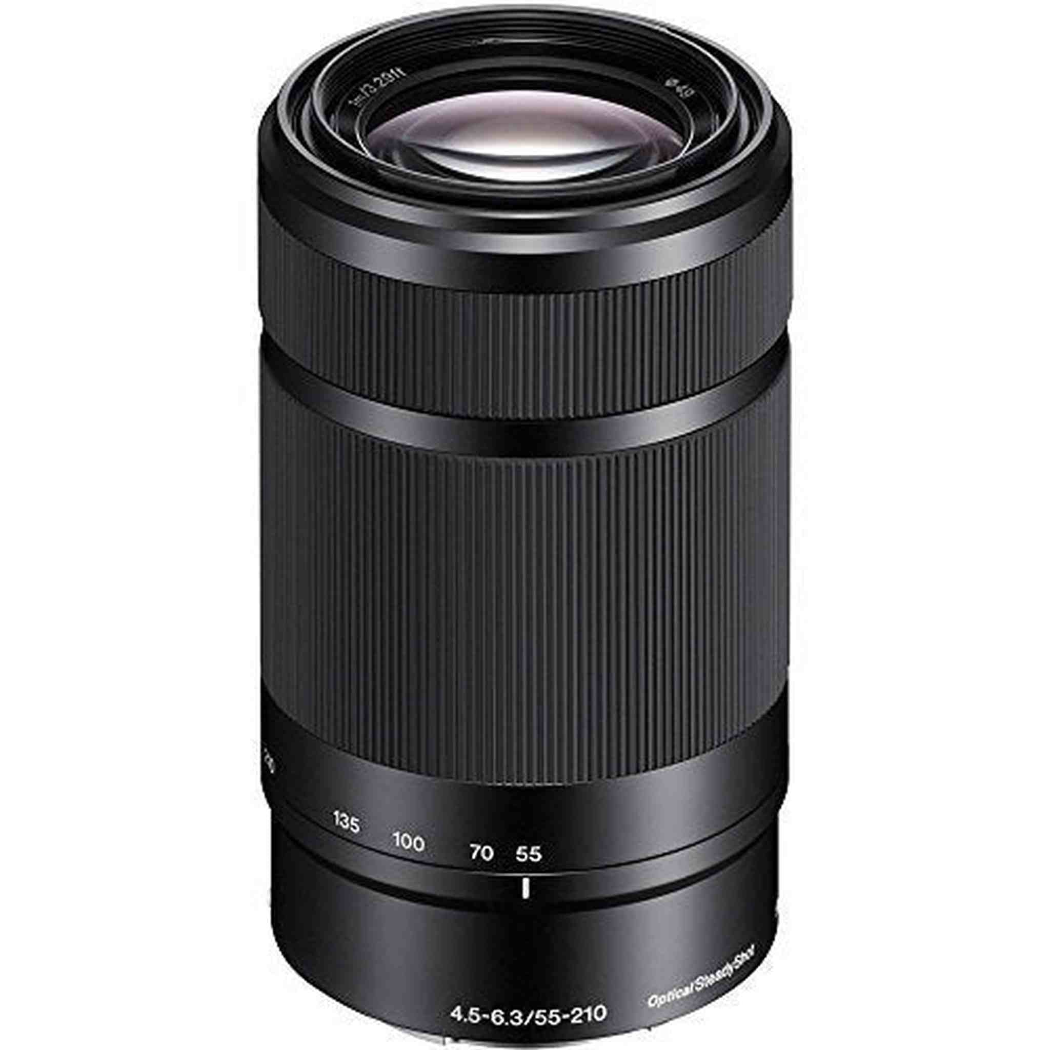 Sony Alpha a5100 Mirrorless Digital Camera with 16-50mm Lens Black + Sony E 55-210mm f/4.5-6.3 OSS E-Mount Lens 64GB B Sony