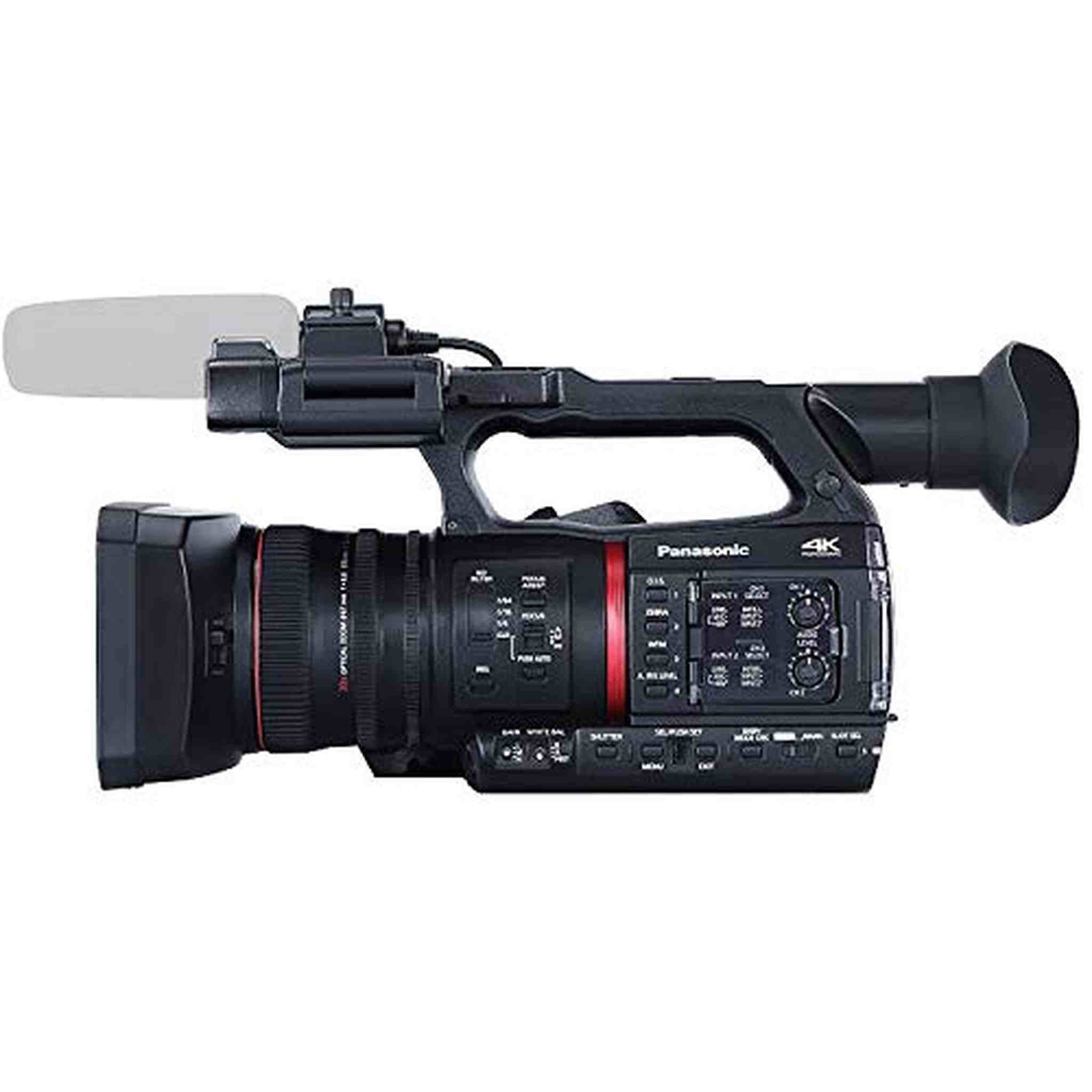 Panasonic AG-CX350 4K Camcorder AG-CX350 W/Padded Case, 128 GB Memory Card, Lens Attachments, Wire Straps, LED Light, - Reconditioned Panasonic