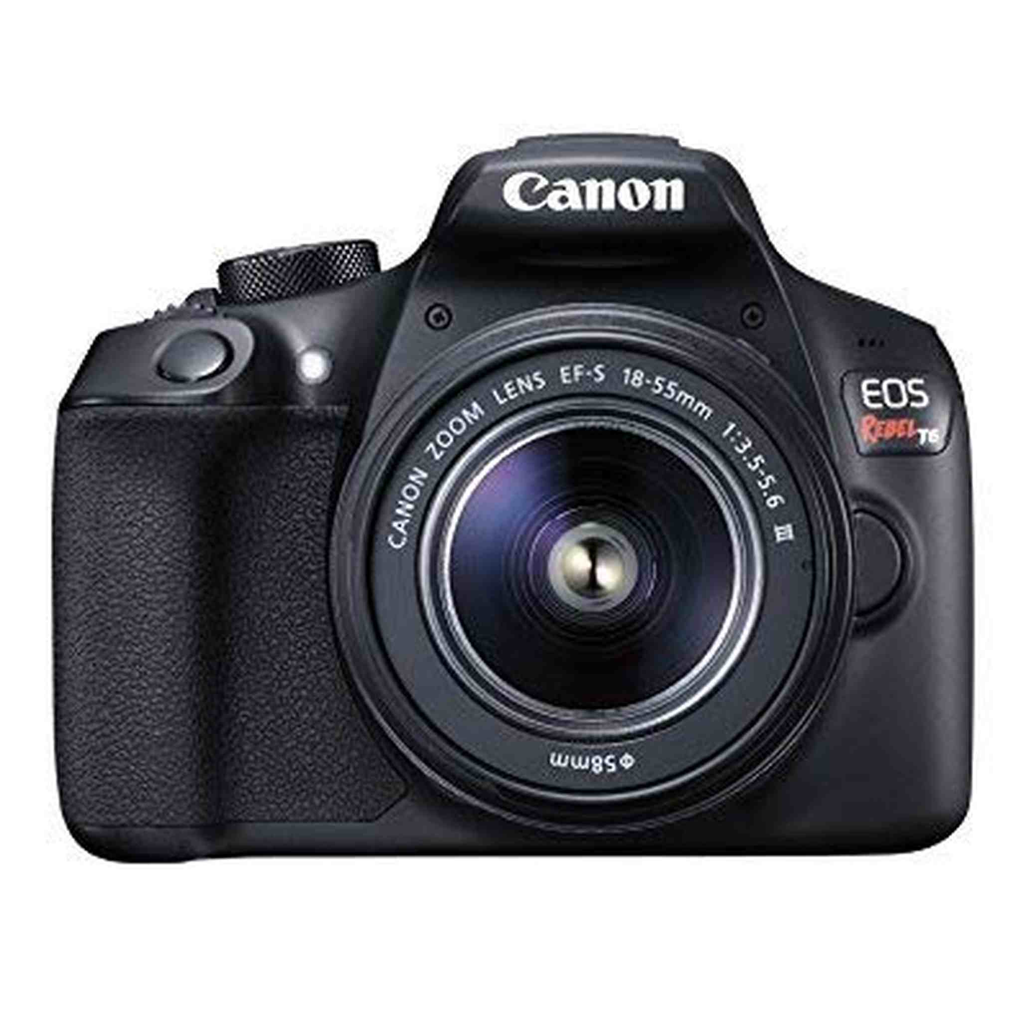 Canon EOS Rebel T6 Digital SLR Camera Kit with EF-S 18-55mm f/3.5-5.6 DC III Lens Black - Used Canon