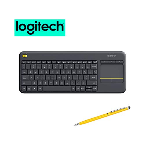 Logitech Wireless Touch TV Keyboard K400 Plus for Computers Laptops with Touchpad Bundle 1-Pack + Stylus
