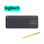 Logitech Wireless Touch TV Keyboard K400 Plus for Computers Laptops with Touchpad Bundle 1-Pack + Stylus