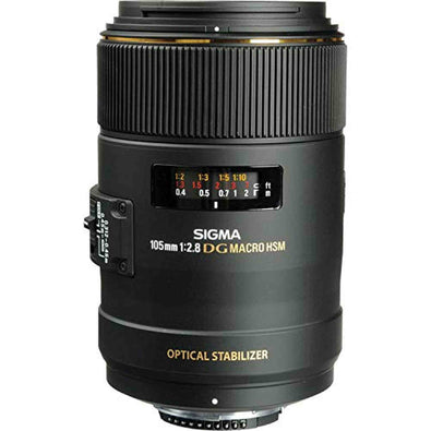 Sigma 105mm f/2.8 EX DG OS HSM Macro Lens for Nikon F Intl Deluxe Bundle