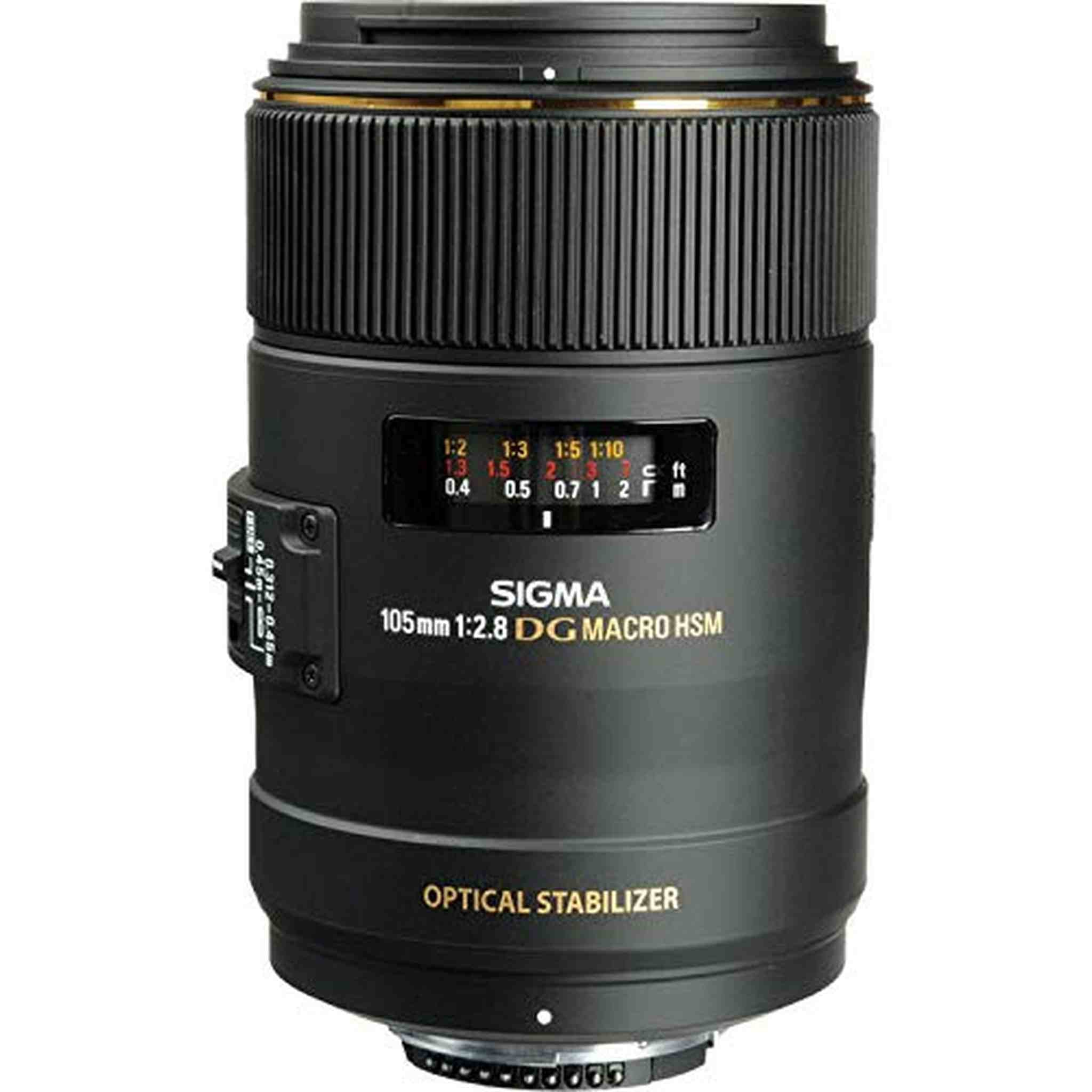 Sigma 105mm f/2.8 EX DG OS HSM Macro Lens for Nikon F Intl Deluxe Bundle Sigma