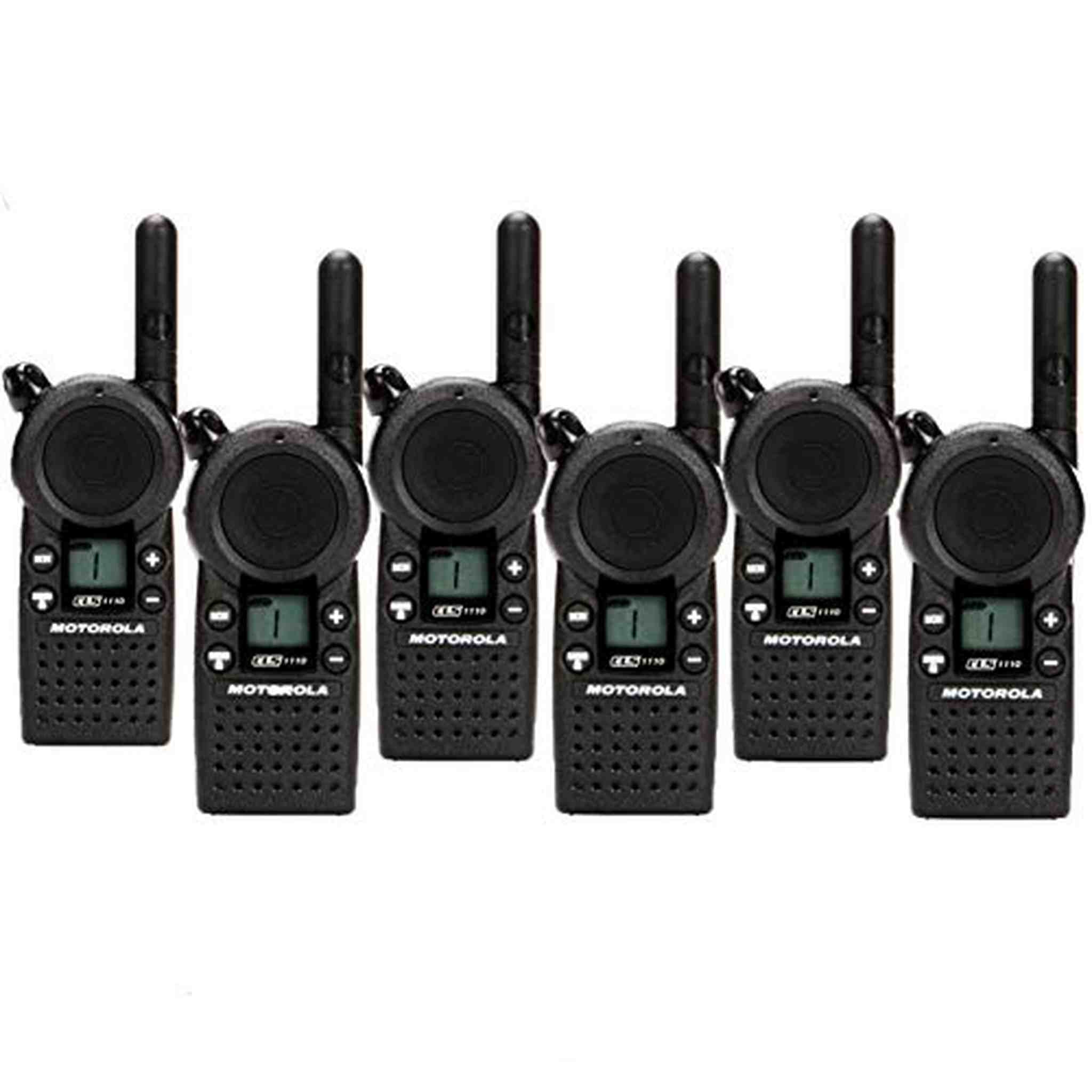 6 Pack of Motorola CLS1110 Two Way Radio Walkie Talkies Motorola Solutions Business Radios