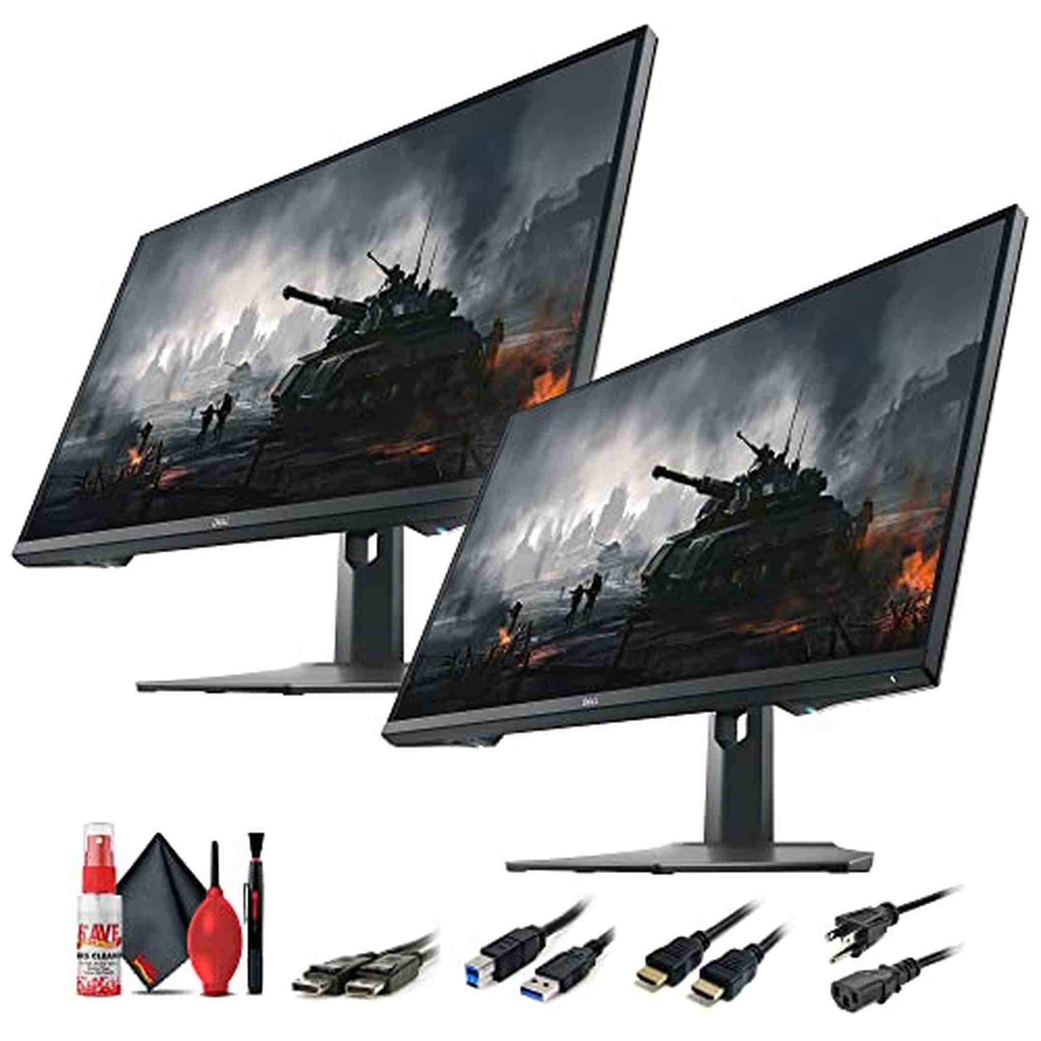 2 x Dell G3223Q 32" 4K HDR 144 Hz Gaming Monitor G3223Q + Cleaning Kit