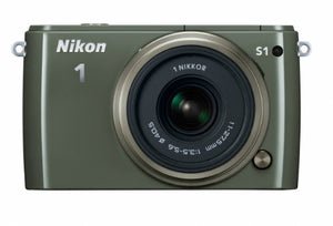 Nikon 1 S1 10.1 MP HD Digital Camera with 11-27.5mm VR 1 NIKKOR Lens Khaki