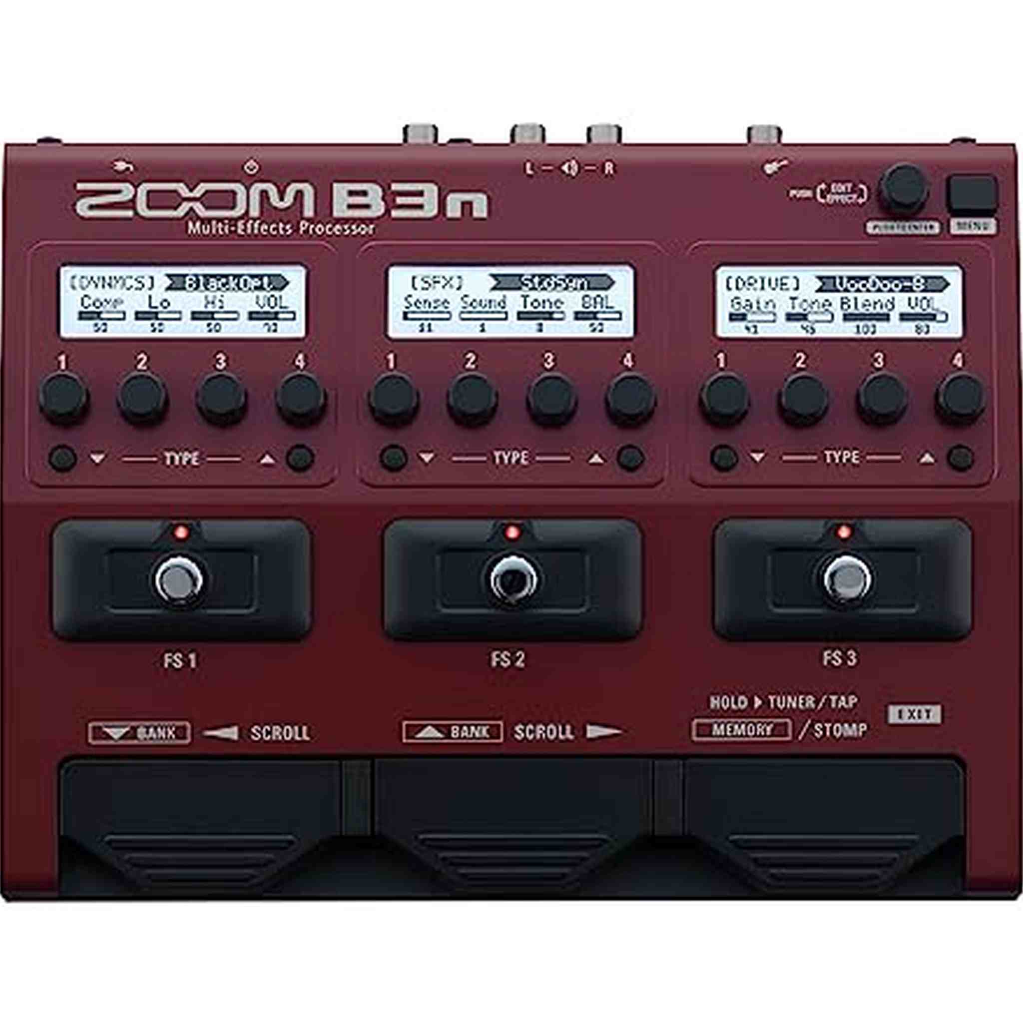 Zoom B3n Bass Guitar Multi-Effects Processor Pedal, With 60+ Built-in effects, Amp Modeling, Stereo Effects, Looper, Rhythm Section, Tuner Zoom