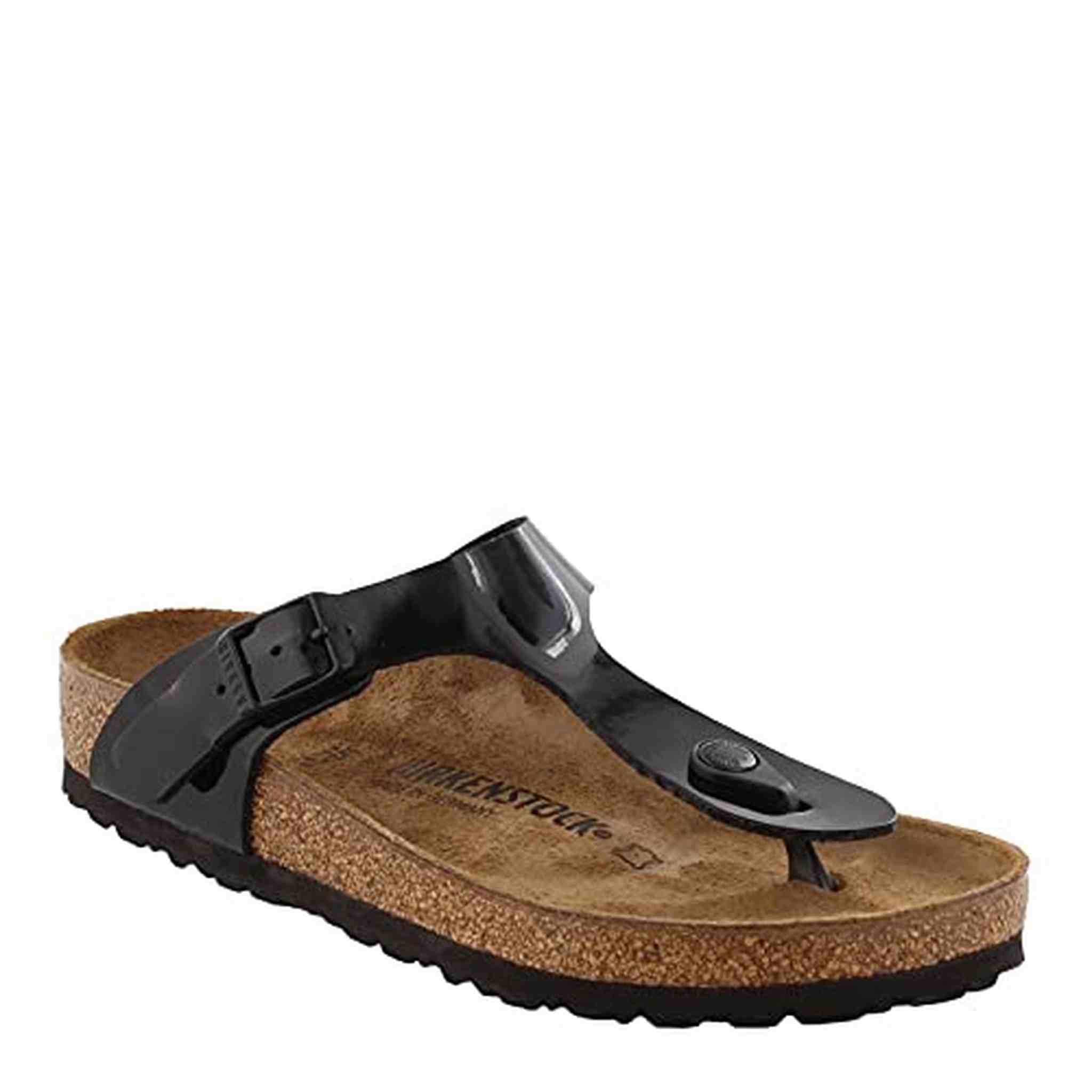 Birkenstock Women's GIzeh Thong Sandal, Black Patent, 40 M EU/9-9.5 B M US